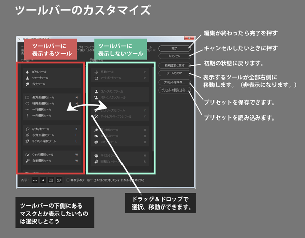 Photoshopのツールバーをカスタマイズする方法 Renkoma Lab